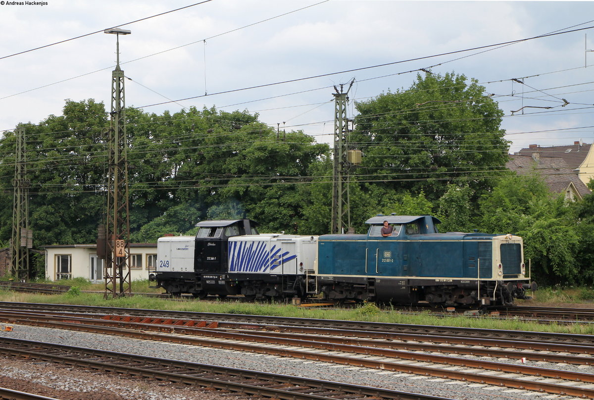 212 001-2 und 212 249-7 bei der Lokparade in Koblenz Lützel 16.6.18