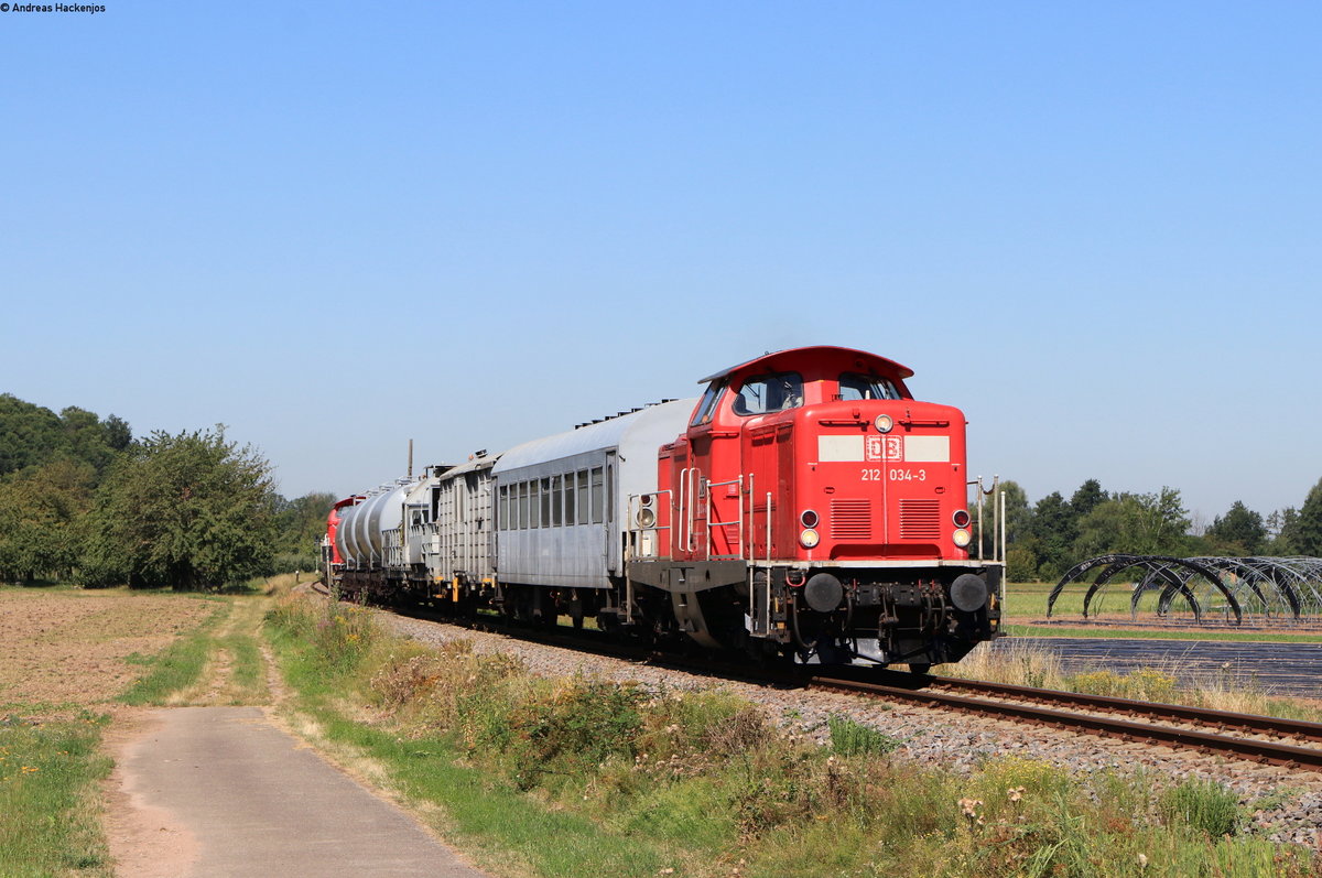 212 034-2 und 212 310-7 mit dem Bauz 92211 (Appenweier-Oppenau) bei Oberkirch 31.7.20