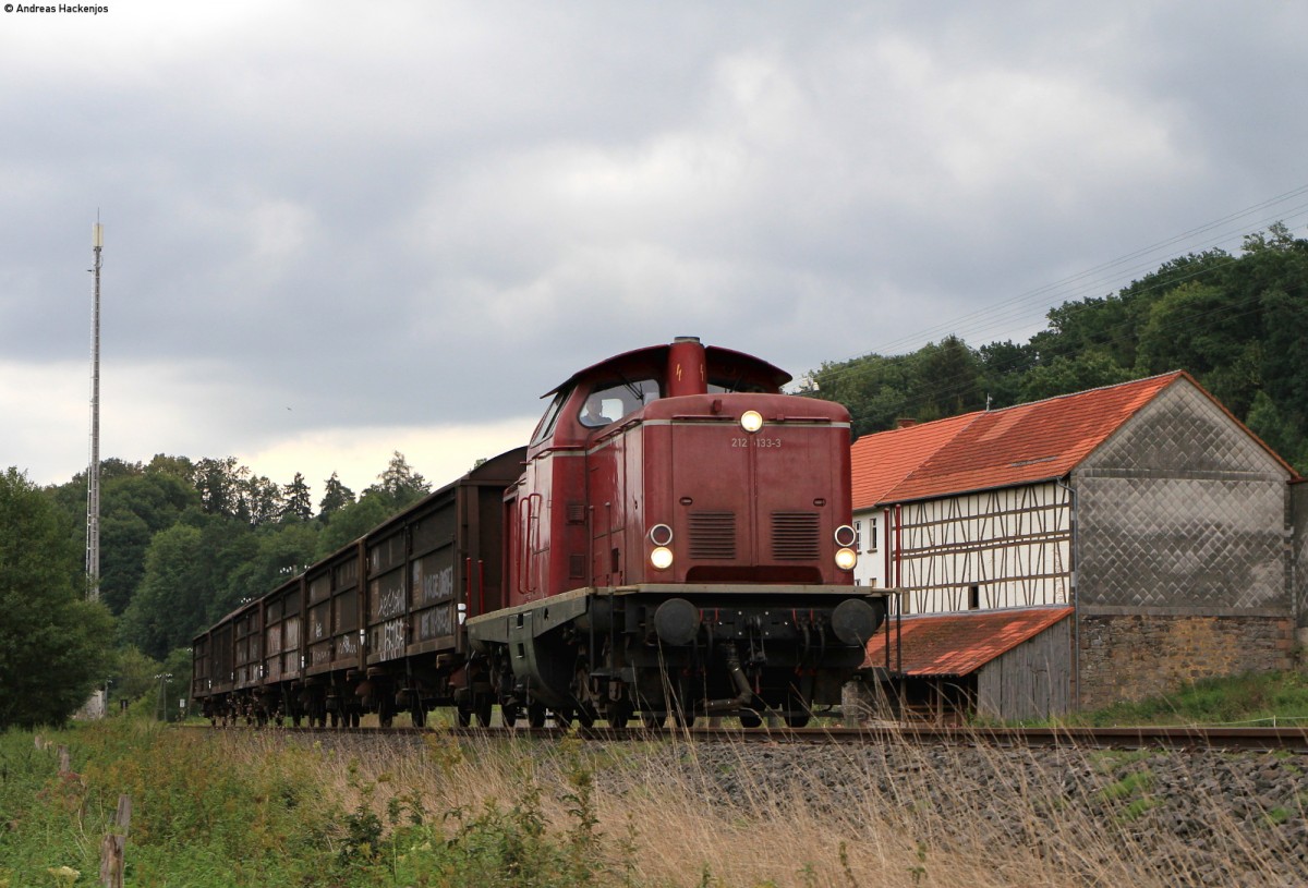 212 133-3 mit einem Fotozug bei Nieder Gemünden 20.9.15