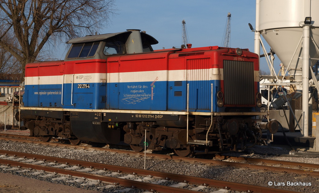 212 279-4 EGP genießt am 09.03.14 ihre sonntagsruhe auf der Hohen Schaar, bevor sie am Montag wieder knüppeln muss.