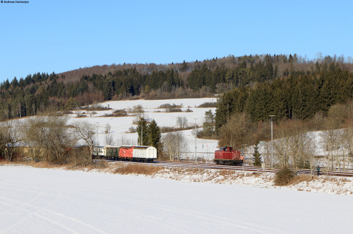 212 371-9 beim rangieren in Oberheutal 14.1.22