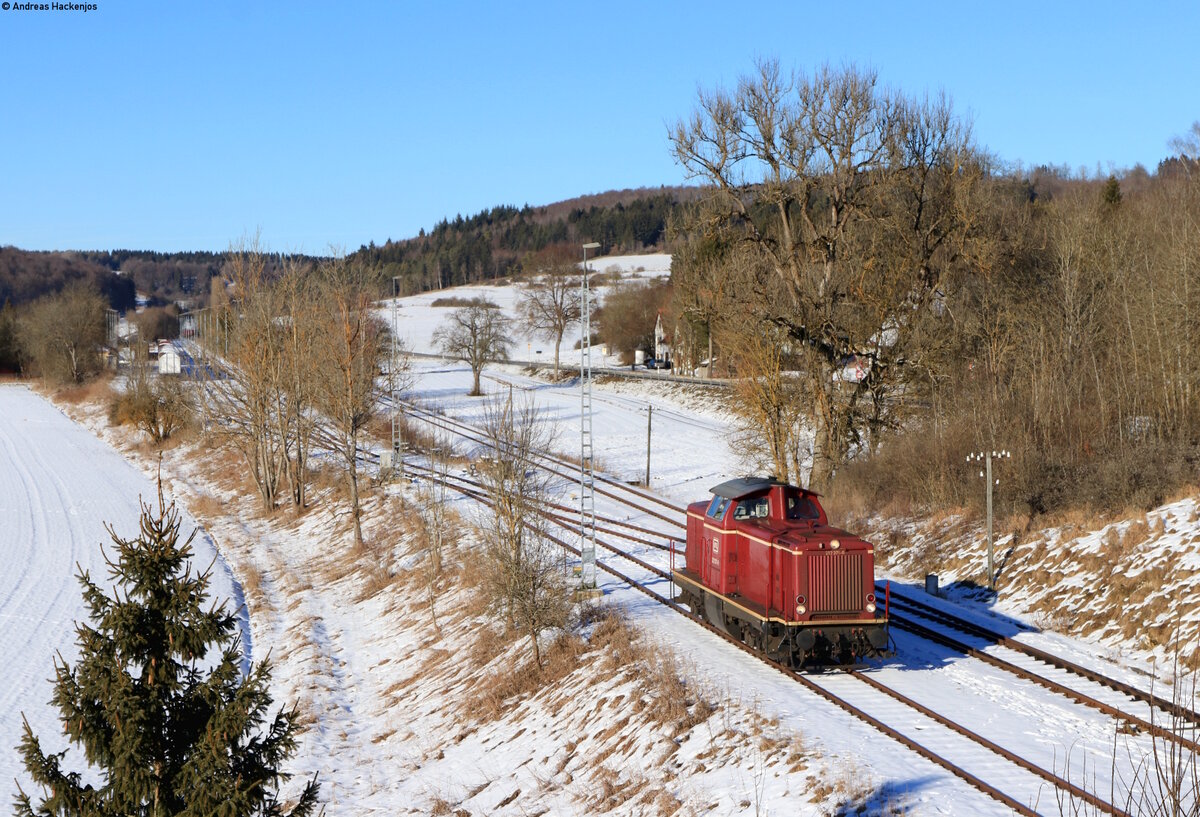 212 371-9 beim rangieren in Oberheutal 14.1.22