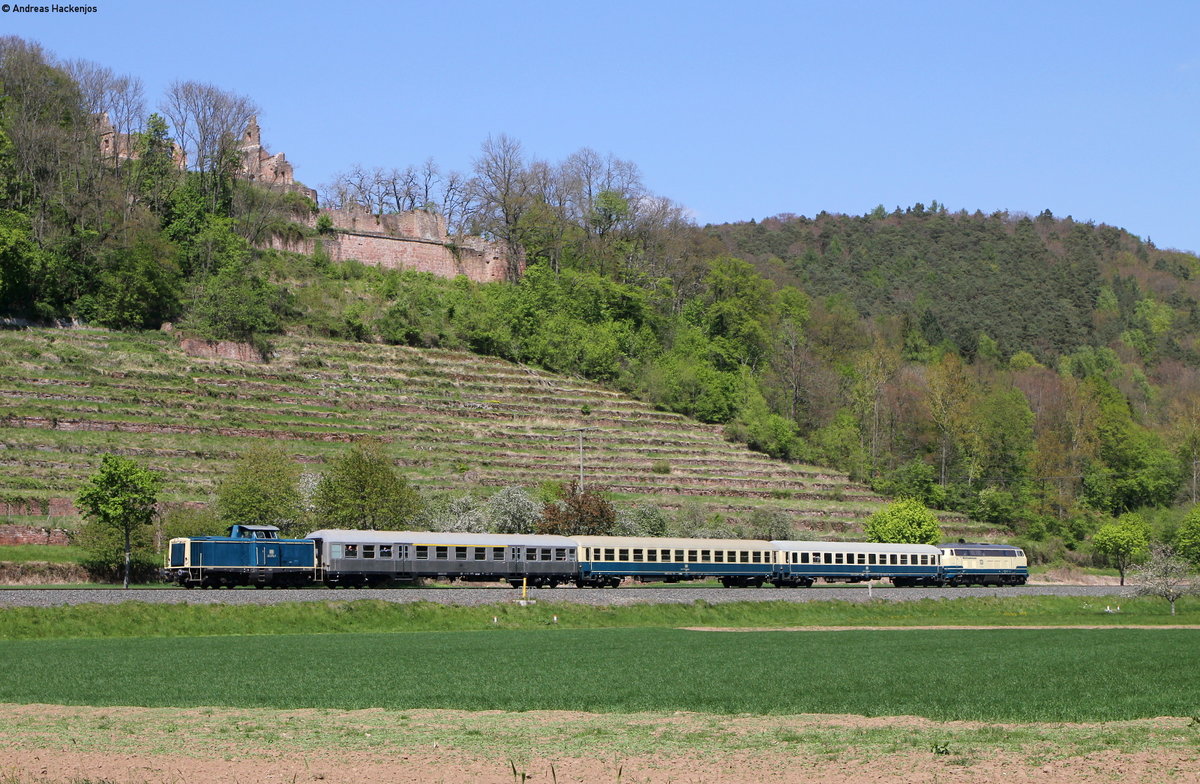 212 372-7 und 218 460-4 mit der RB 23474 (Wertheim-Amorbach) bei Collenbberg 30.4.17
