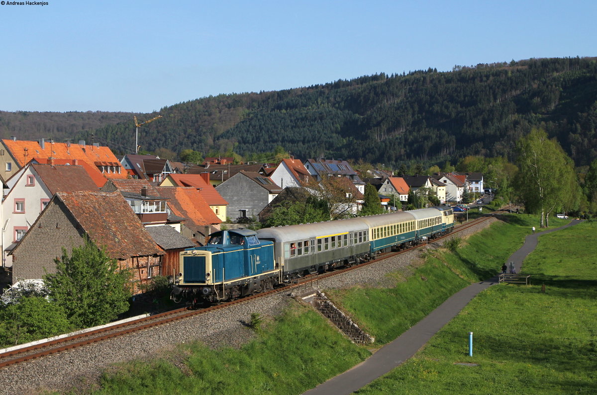 212 372-7 und 218 460-4 mit der RB 23478 (Wertheim-Miltenberg) bei Faulbach 30.4.17