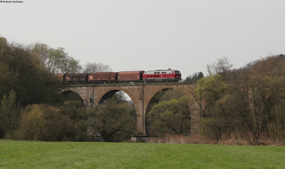 215 086-0 mit dem EK 5429x (Selters-Au (Sieg)) bei Au 31.3.14