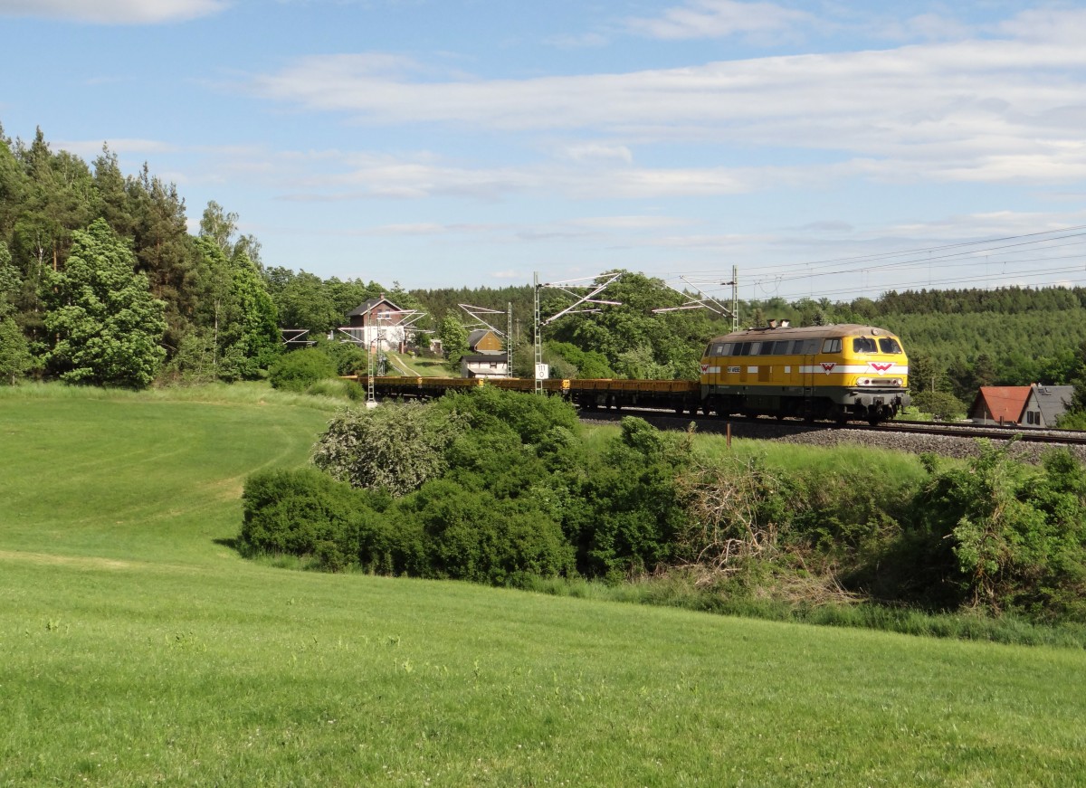 216 032 hier zu sehen am 02.06.15 in Jößnitz/V.