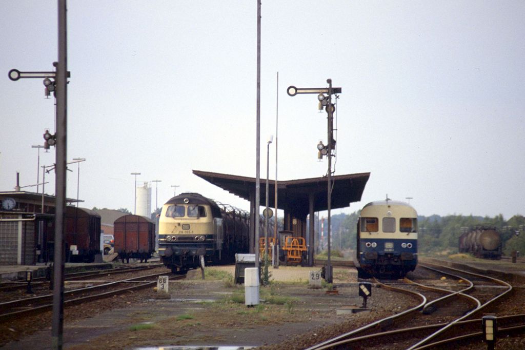 216 053 und 624 601 in Sulingen, 14.09.1989