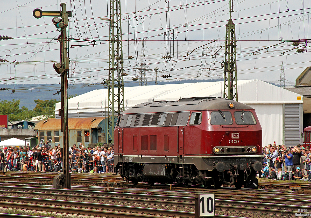 216 224 bei der Lokparade in Koblenz Lützel am 16.06.2018