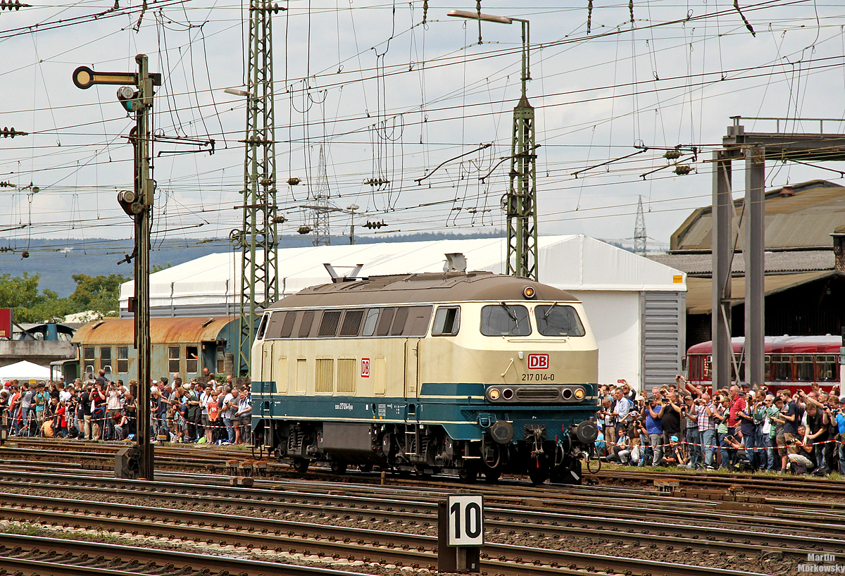 217 014 bei der Lokparade in Koblenz Lützel am 16.06.2018