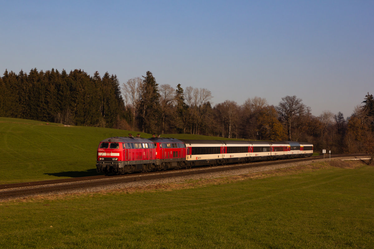 218 146 mit 430 bei Wohmbrechts am EuroCity EC 194. 24.11.20