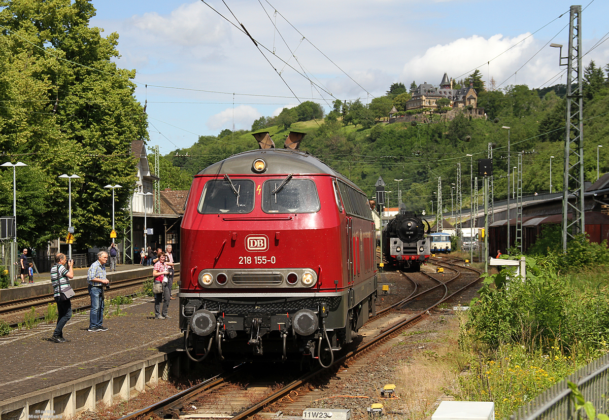 218 155 beim umsetzen in Linz(Rhein) am 15.06.2019