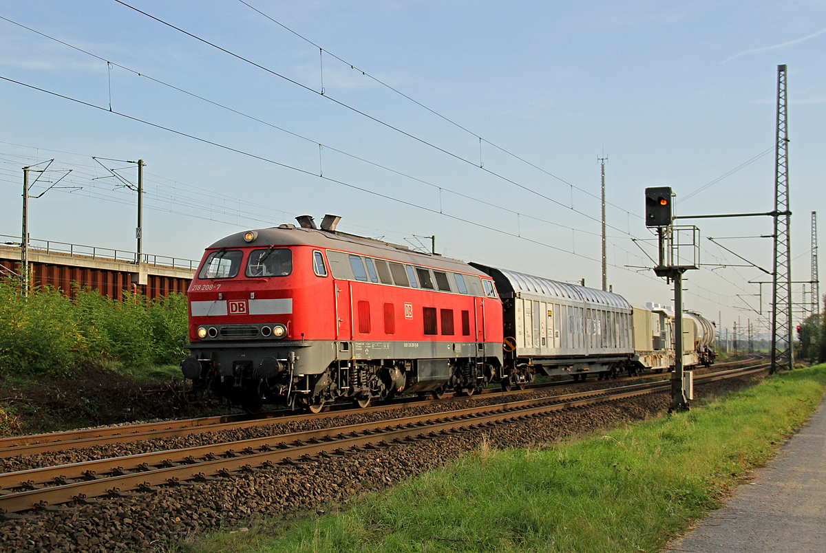 218 208 bei Porz Wahn am 19.10.2017
