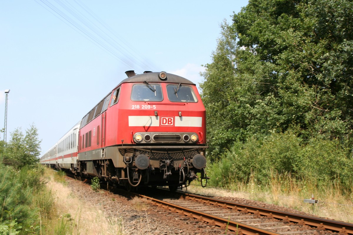 218 209-5 Ausfahrt Munster(Örtze)20.07.2007