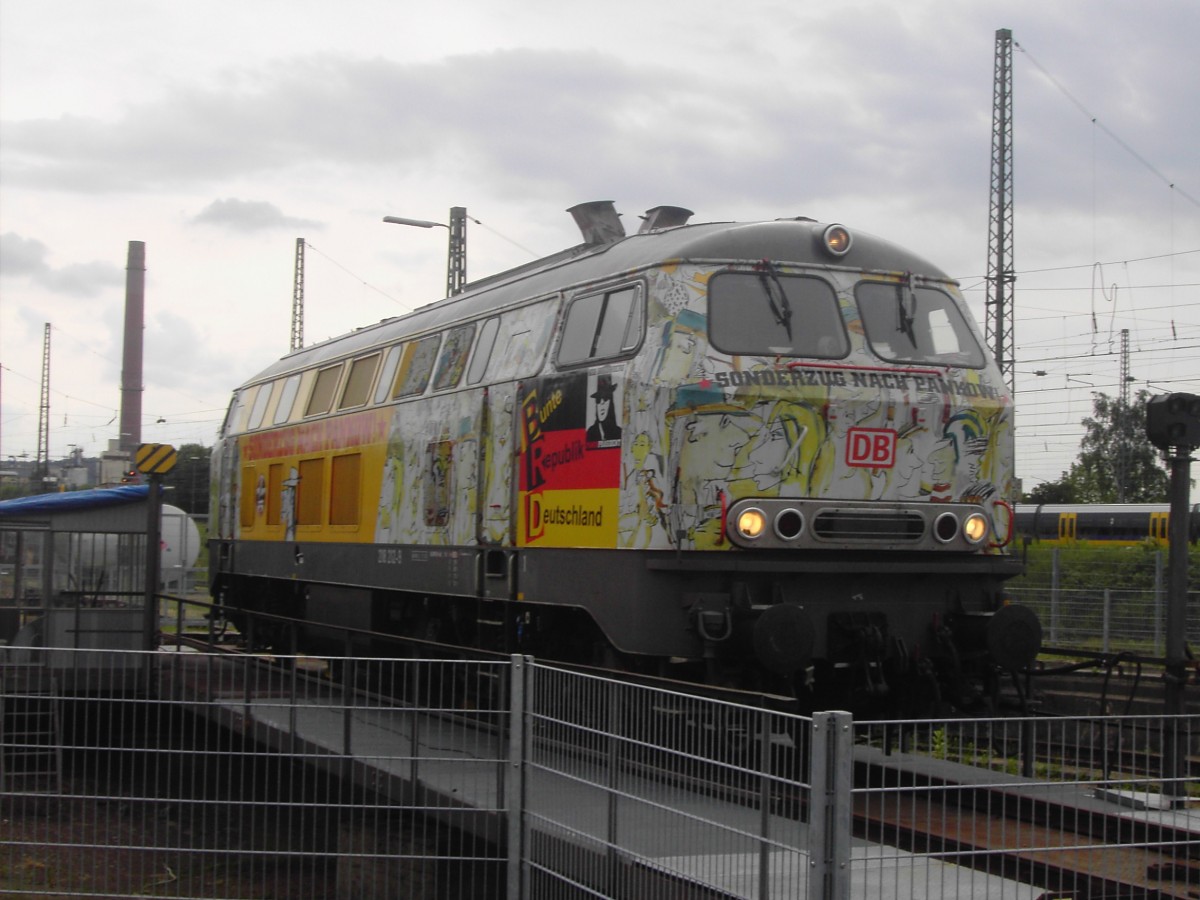 218 212-9 Drescheibe Sonderzug nach Pankow 14.05.2005