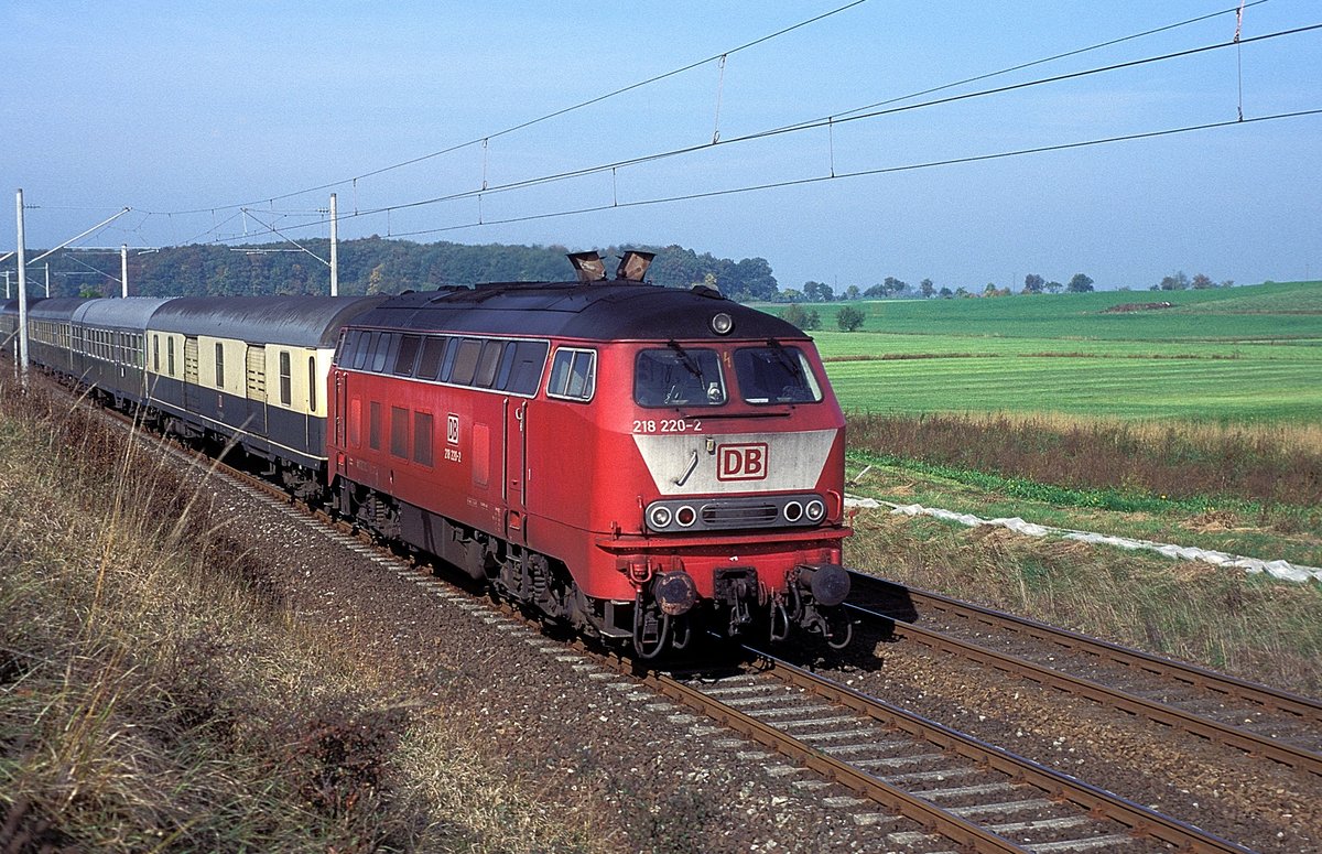 218 220  bei Crailsheim  08.10.95