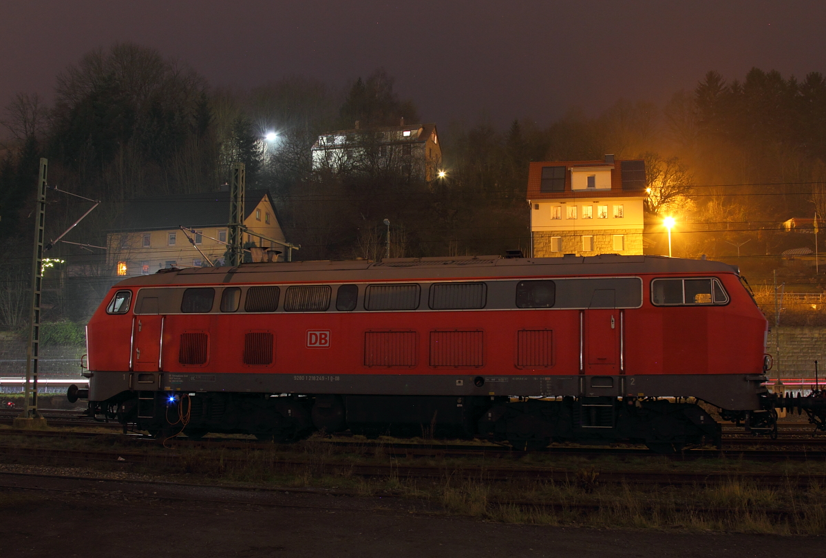 218 249-7 DB in Kronach am 17.12.2016.