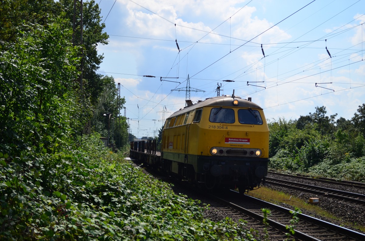 218 304 mit kurzem Rungenzug in Ratingen-Lintorf - 21.08.2014