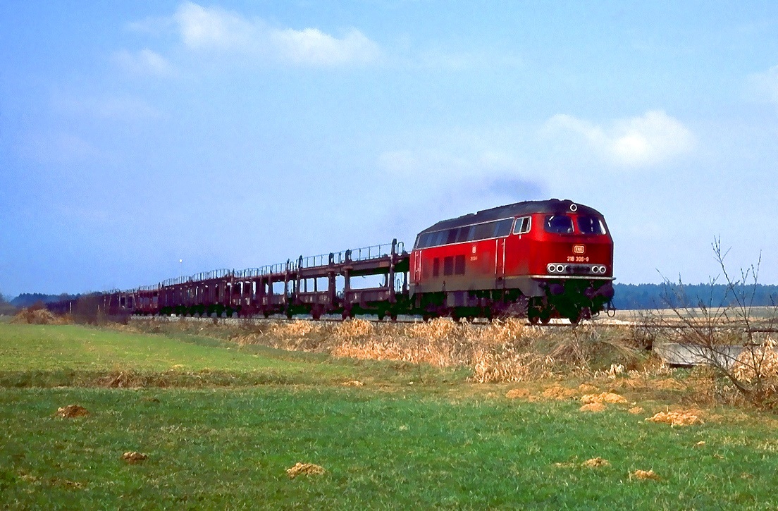 218 306 bei Loibling (Cham), 03.04.1985.
