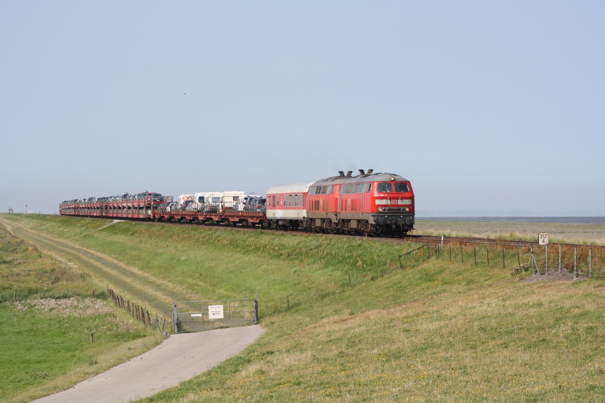 218 307 in Klanxbll (Friedrich-Wilhelm-Lbke-Koog) am 19.08.12.