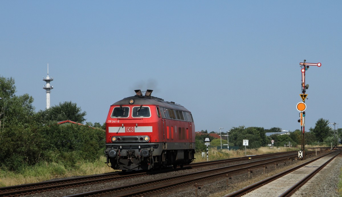 218 341 in Niebüll am 23.07.04.