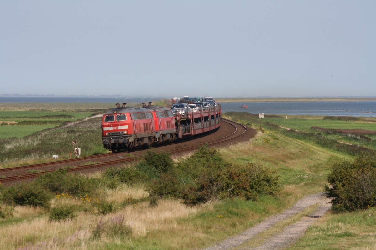 218 385 in Morsum-Nsse (Sylt) am 19.08.12