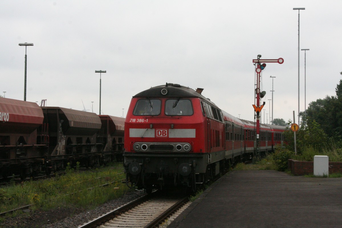 218 386-1 Bereitstellung Cuxhaven 28.07.2007
