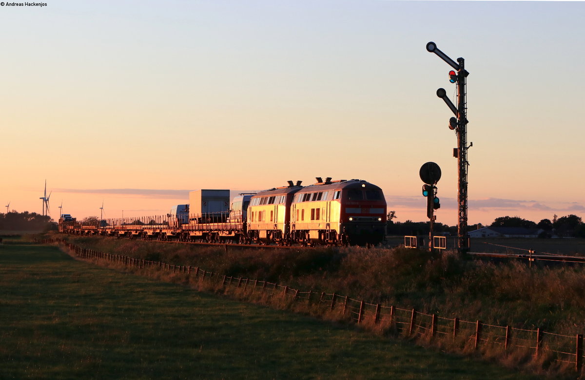 218 389-5 und 218 385-3 mit dem AS 1459 (Westerland(Sylt)-Niebüll) bei Lehnshallig 1.9.20