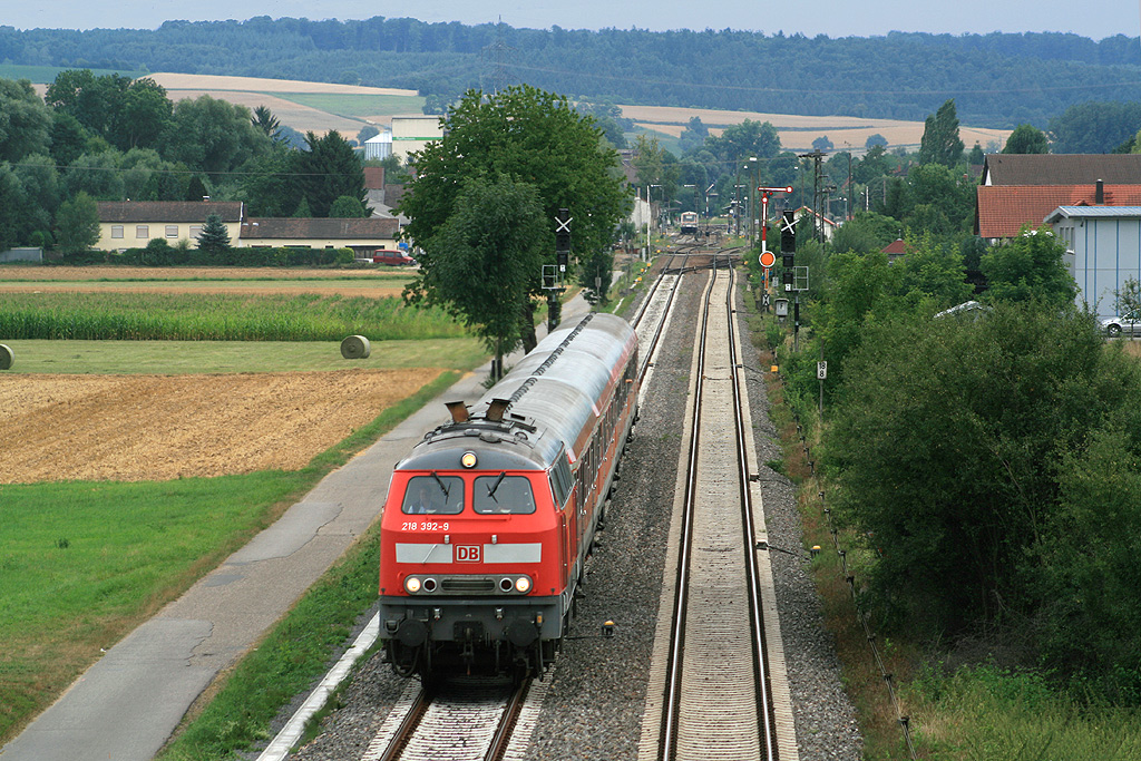 218 392-9 RE 4812 Heilbron Hbf. - Mannheim Hbf. Meckesheim (30.07.2008)