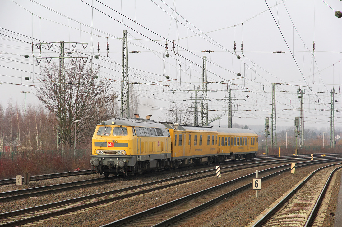 218 392 auf Messfahrt in Hamm (Westfalen) am 9. Februar 2017.