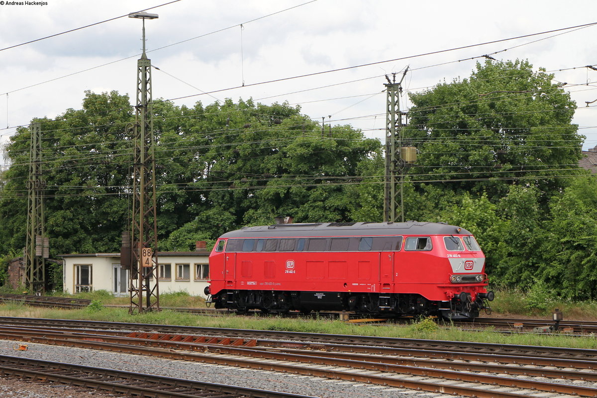 218 402-6 bei der Lokparade in Koblenz Lützel 16.6.18