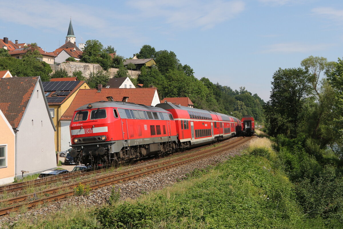 218 403 aus Weiden kommend am 20. Juni 2026 bei Nabburg.
