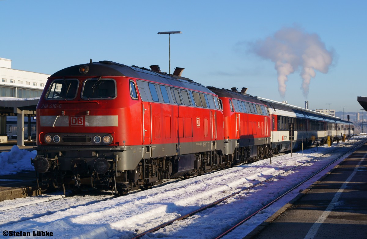 218 416 und 218 498 am 12.02.15 in Kempten