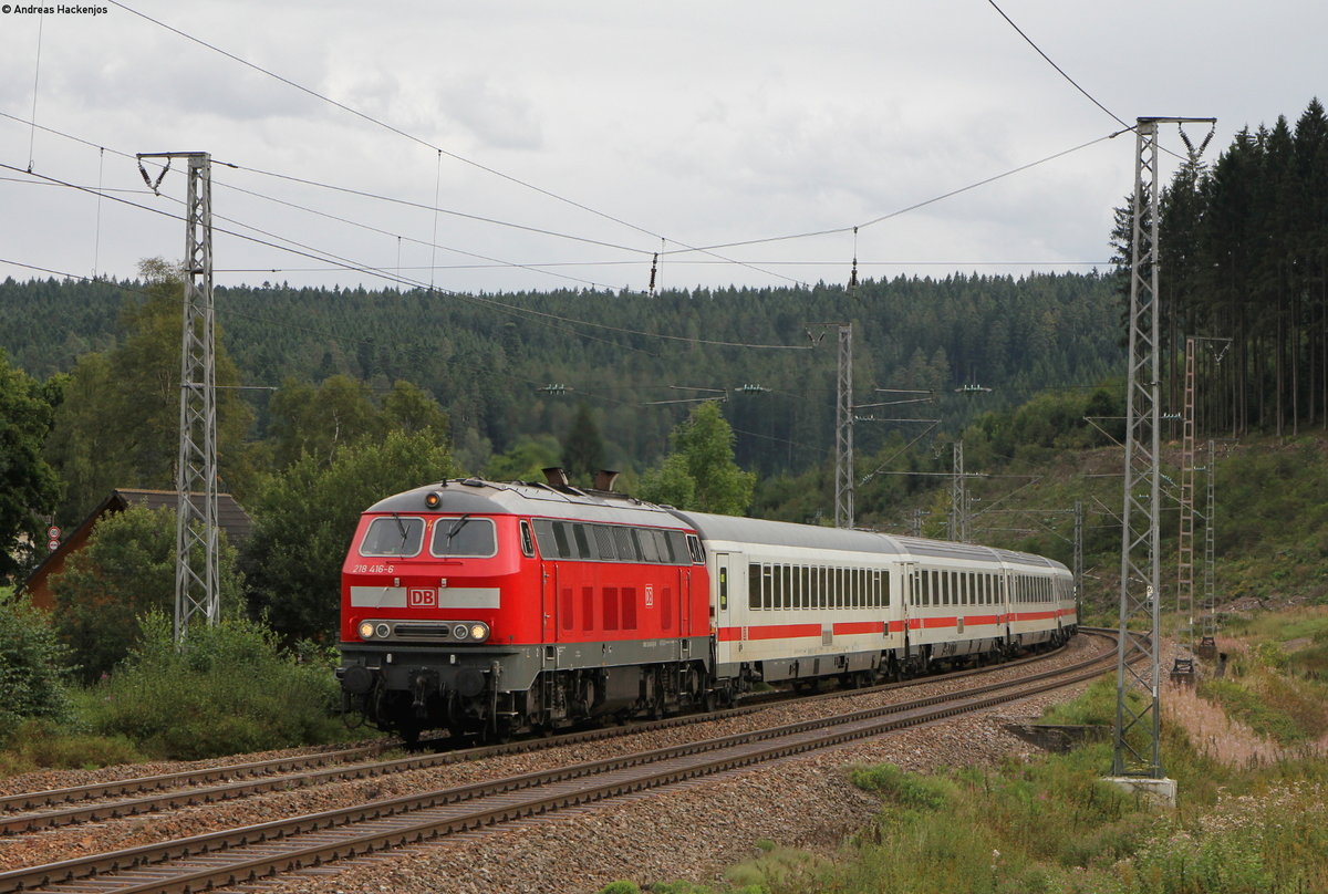 218 416-6 mit DLr 24178 (Mühlacker-Basel Bad Bf) bei Sommerau 4.9.17
