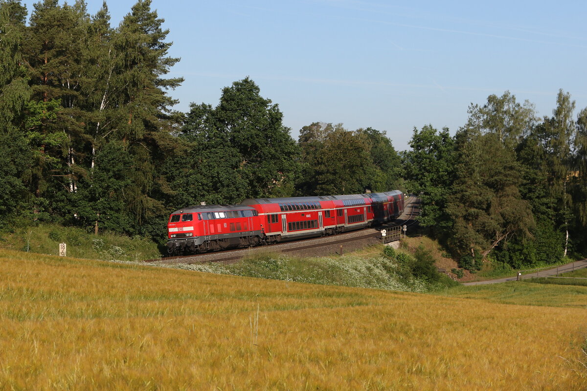 218 433 aus Schwandorf kommend am 18. Juni 2026 bei Naabdemenreuth.