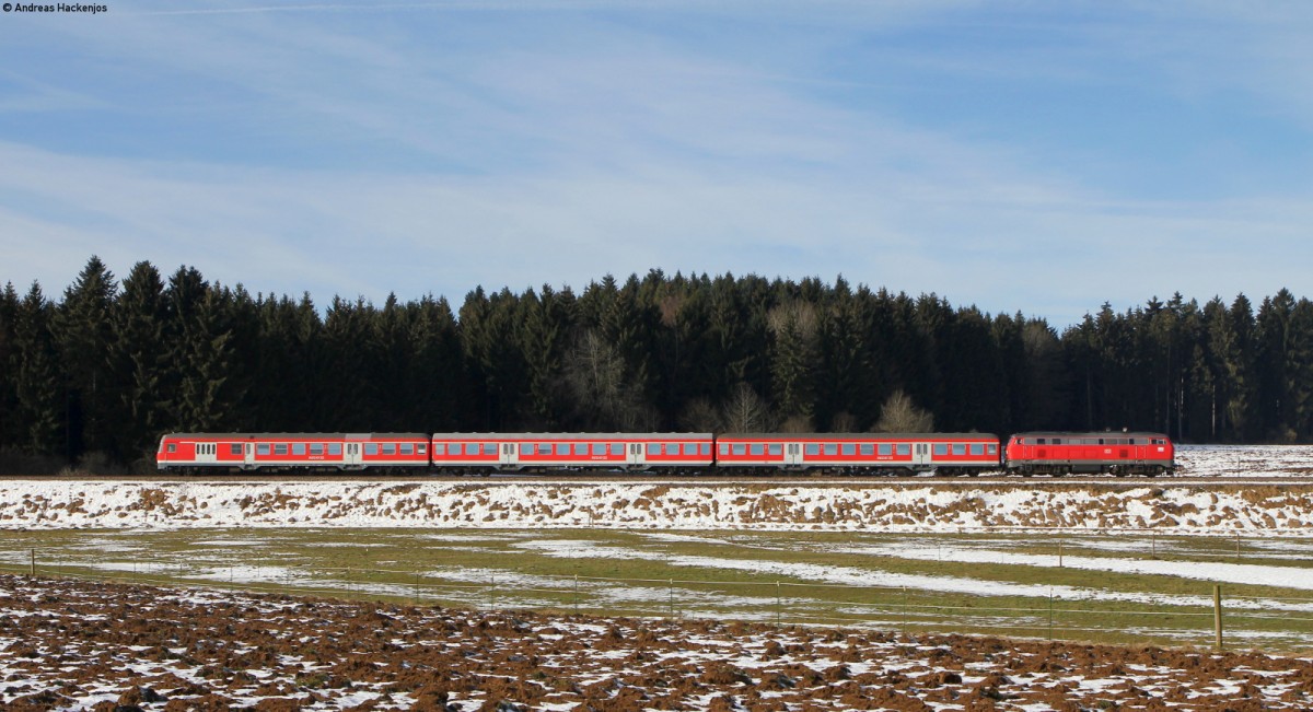 218 435-6 mit dem RE 22304 (Neustadt(Schwarzw)-Rottweil) bei Zollhaus 6.1.15