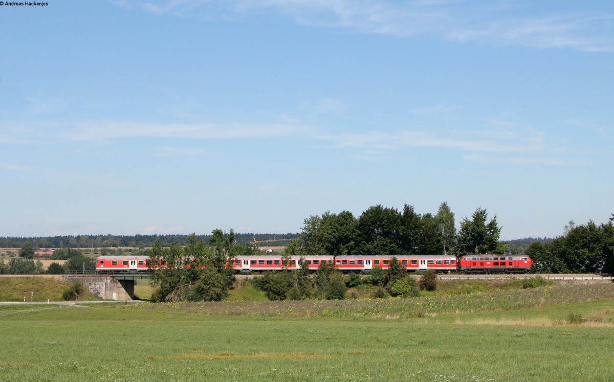 218 436-4 mit dem RE 22304 (Neustadt(Schwarzw)-Rottweil) bei Deißlingen 29.8.15