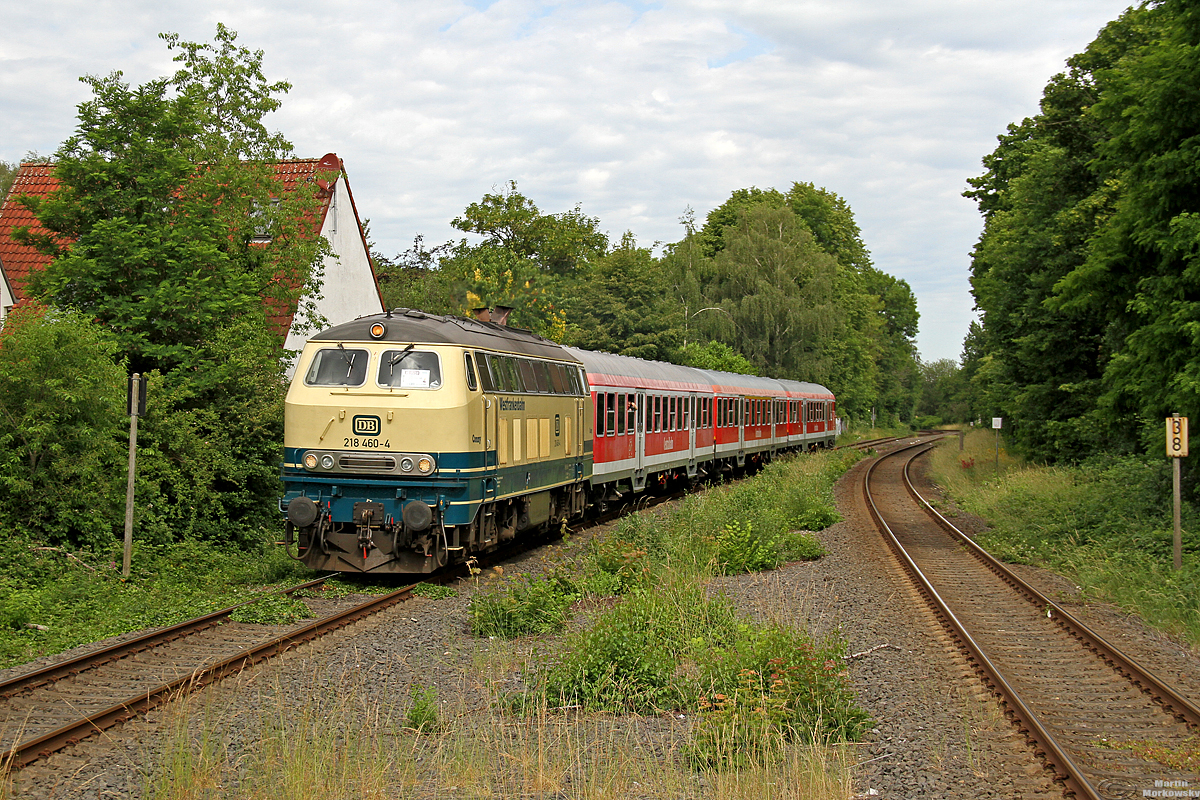 218 460  Conny  der WFB mit dem RB59 Ersatzzug in Dortmund Aplerbeck Süd am 13.06.2020