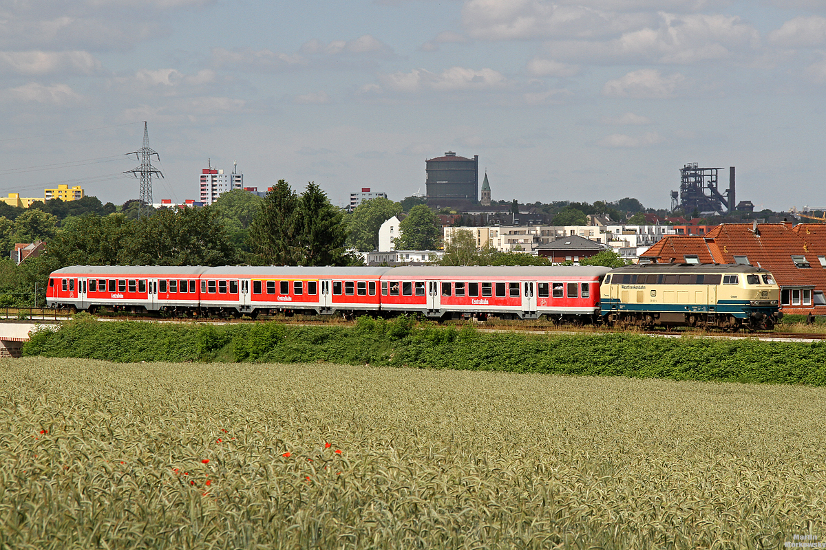 218 460  Conny  der WFB mit dem RB59 Ersatzzug zwischen Dortmund Hörde und Aplerbeck am 20.06.2020