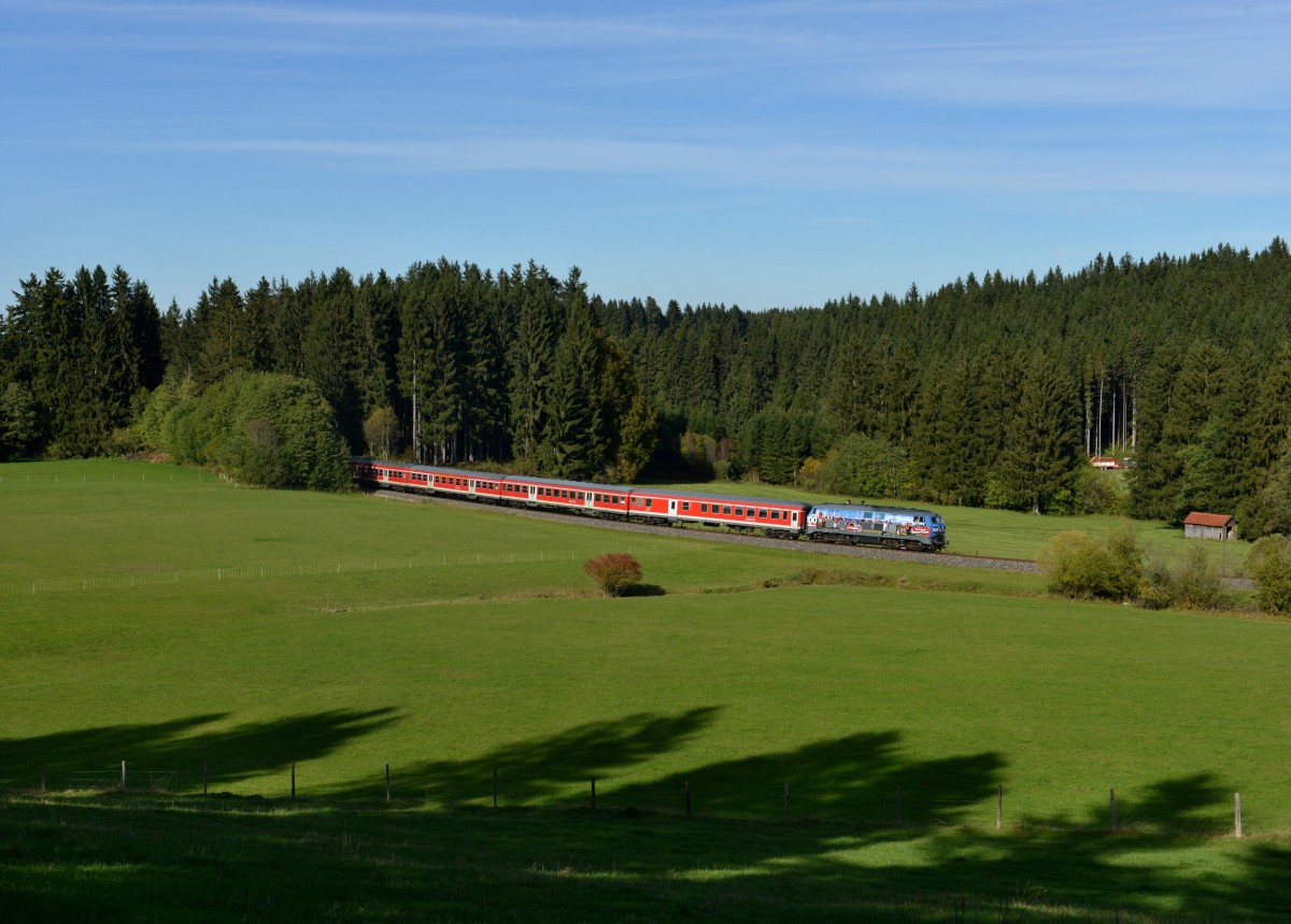 218 467 mit einer RB am 19.10.2013 bei Leuterschach.