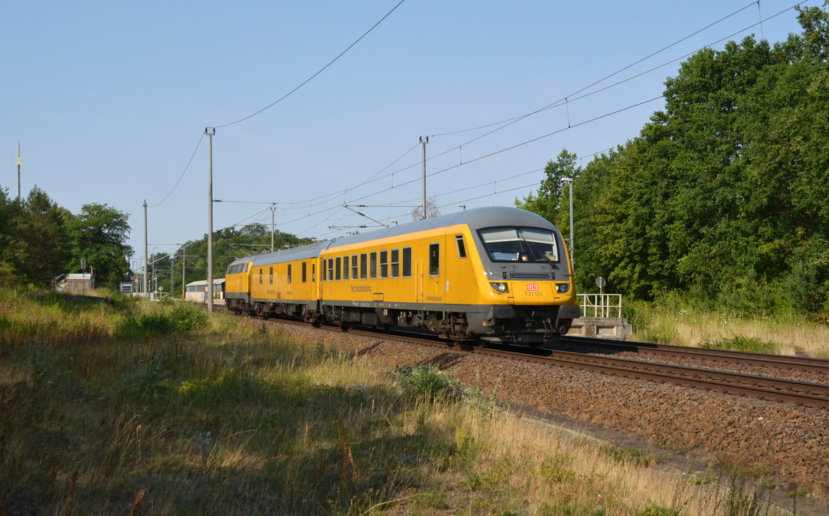 218 471 schob am 20.07.18 einen Messzug durch Burgkemnitz Richtung Wittenberg.