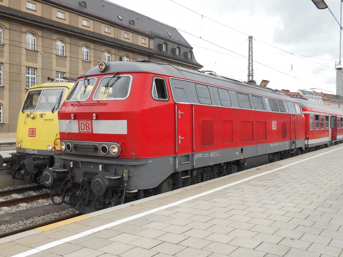 218 476 mit RE nach Memmingen in München HBF. September 2014