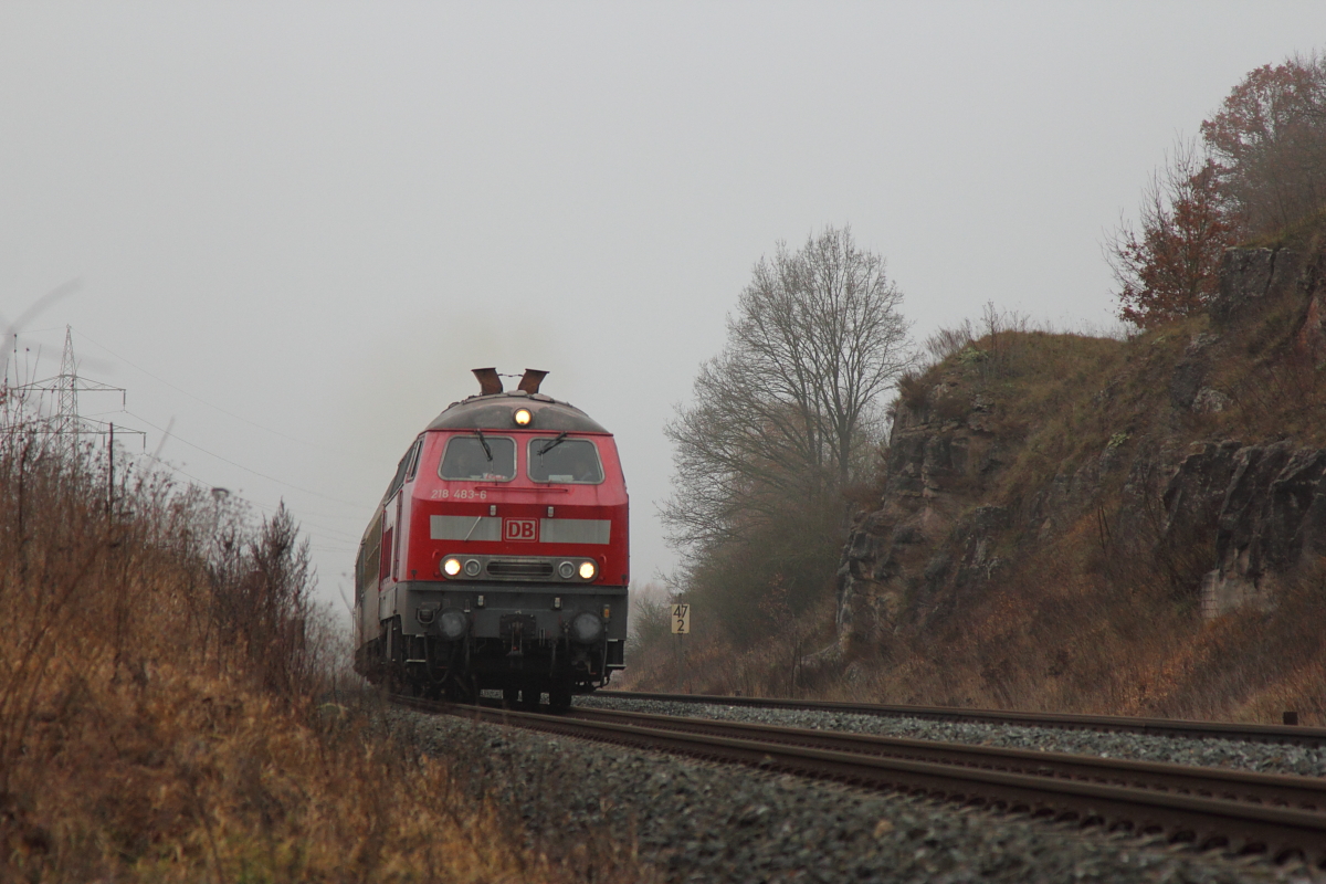 218 483-6 DB bei Burgkunstadt am 18.12.2016