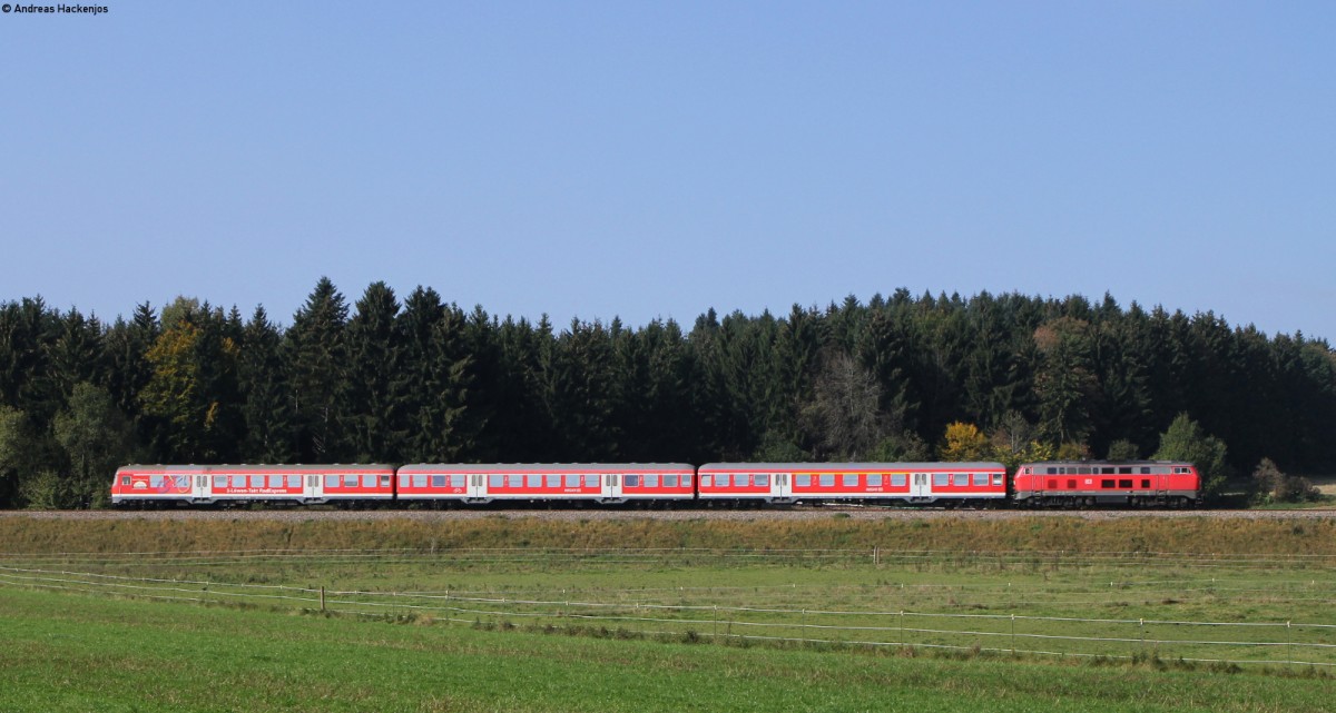 218 495-0 mit dem RE 22304 (Neustadt(Schwarzw)-Rottweil) bei VS-Zollhaus 3.10.14