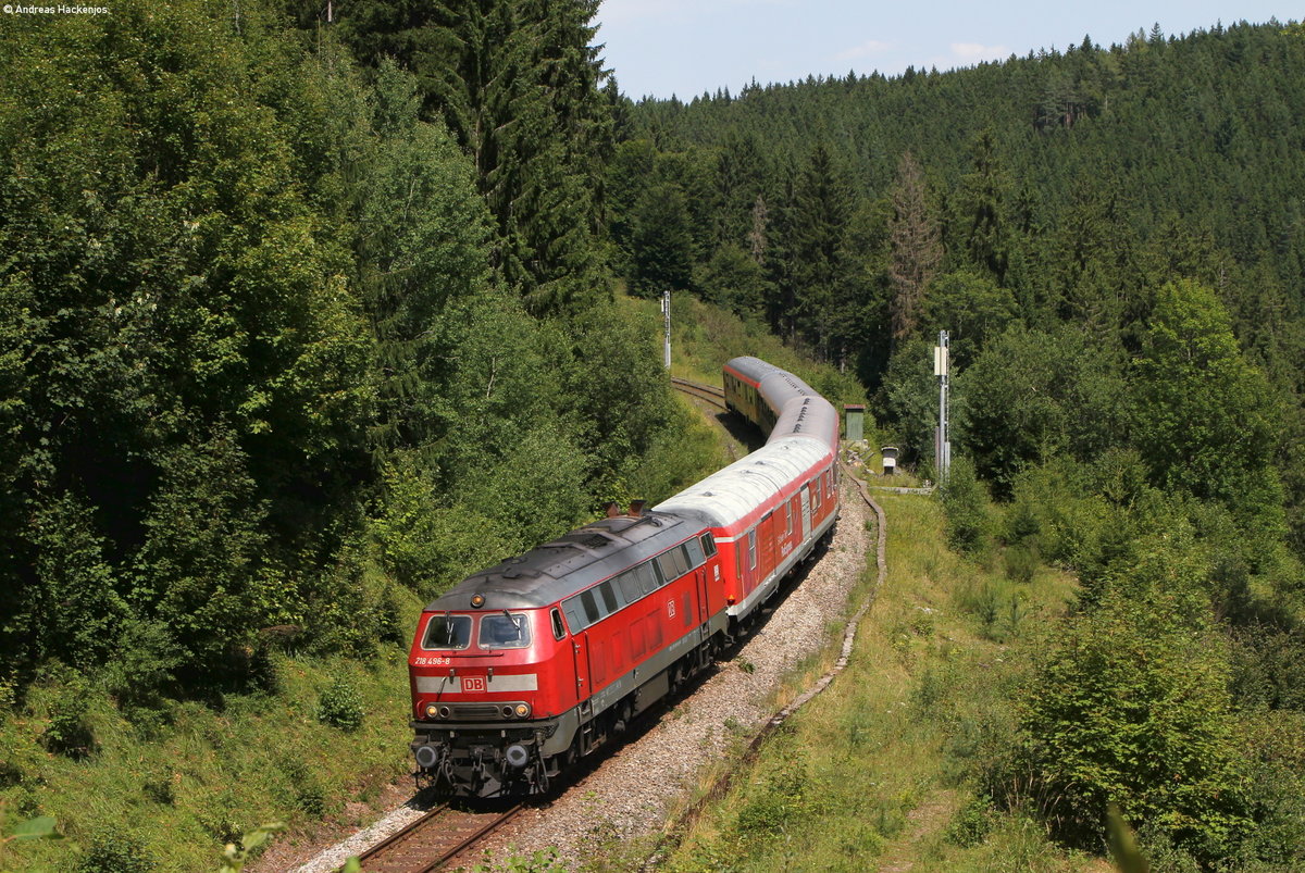 218 496-8 mit dem RE 22311 (Rottweil-Neustadt(Schwarzw)) bei Rötenbach 1.8.17