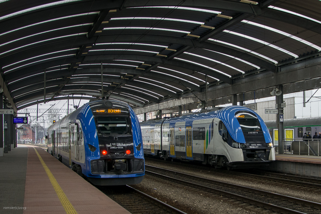 21WEa-003 und EN76-008 in Bahnhof Katowice am 03.03.2019.