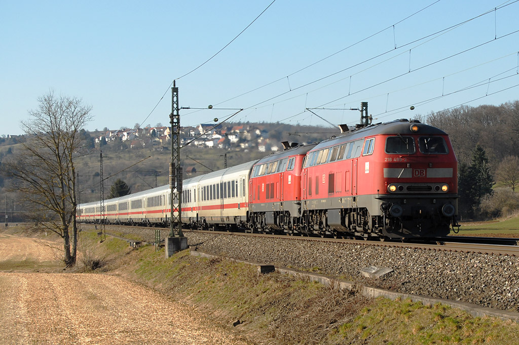 22.02.2018 Streckenabschnitt Uhingen 218 499-2