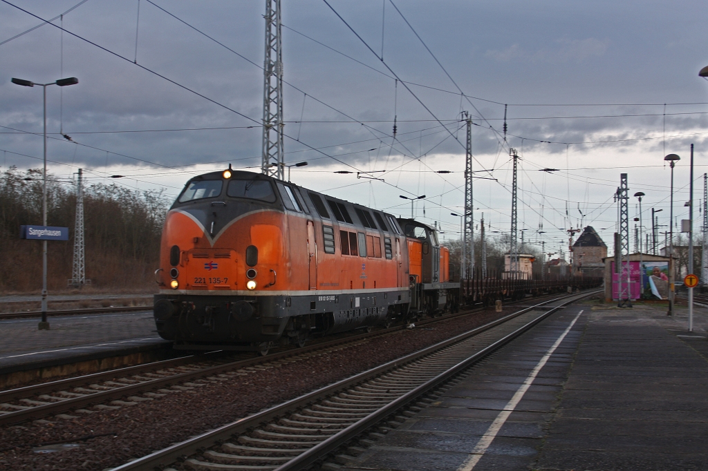 221 135 am 15.01.15 in Sangerhausen gen Nordhausen.
