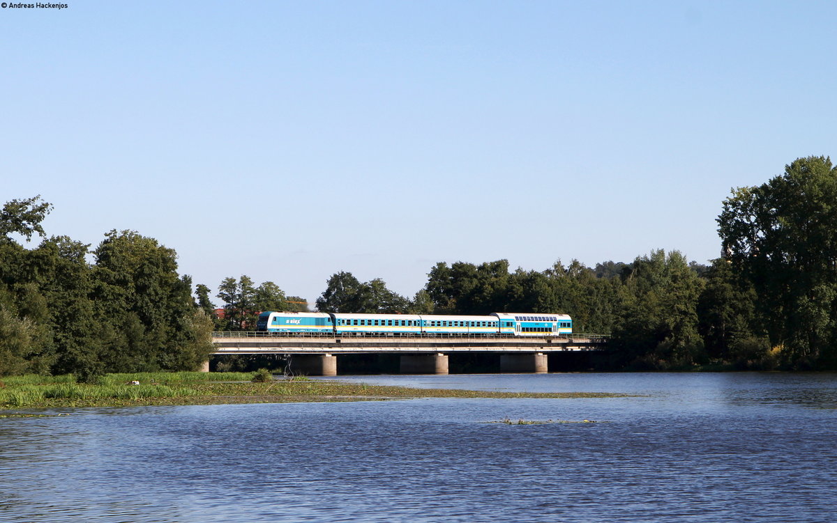 223 0** mit dem ALX79861 (München Hbf-Hof Hbf) bei Schwandorf 3.9.19