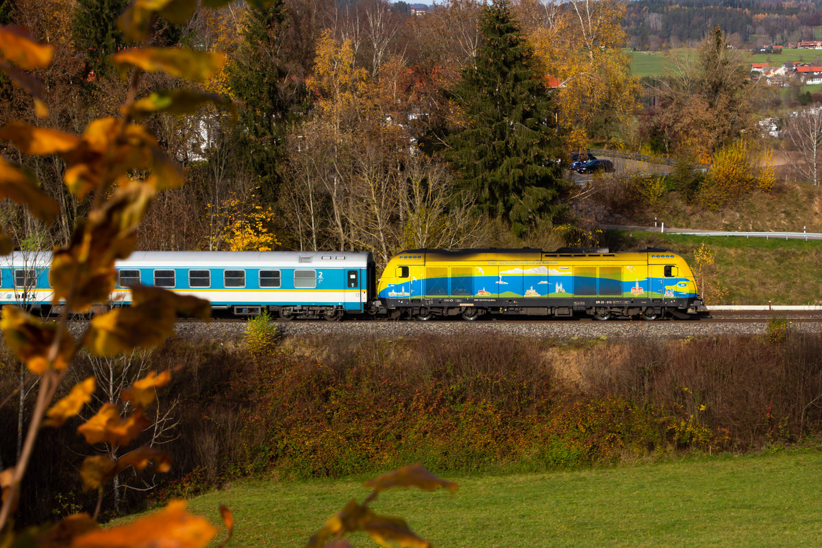 223 013 mit dem Alex bei Martinszell 8.11.20