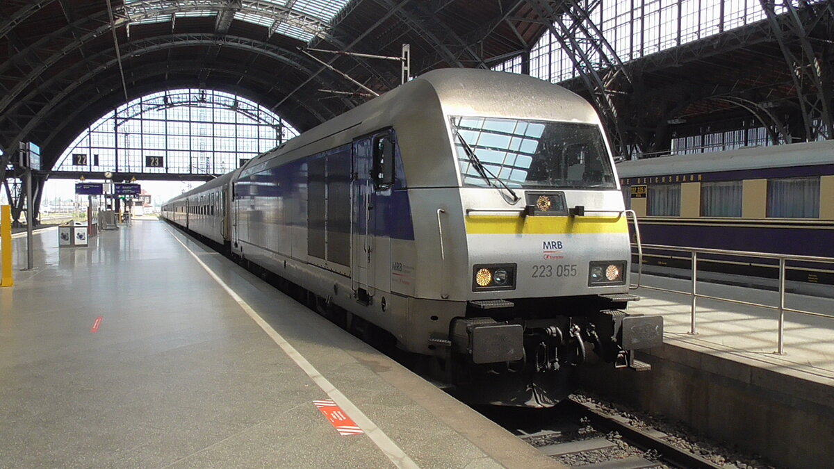 223 055  der Mitteldeutschen Regiobahn im Leipziger Hauptbahnhof am 08.06.2021